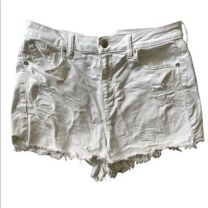 American Eagle White Denim Shorts